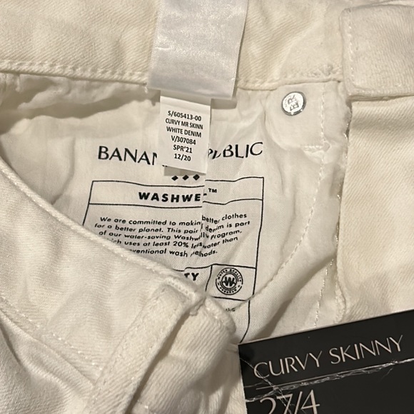 Banana Republic Women’s White Curvy Skinny Boyfriend Jeans. NWTs! - Picture 13 of 14